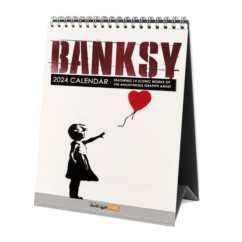 2024 Desk Calendar  - Banksy - Graffiti Artist by Tallenge Store