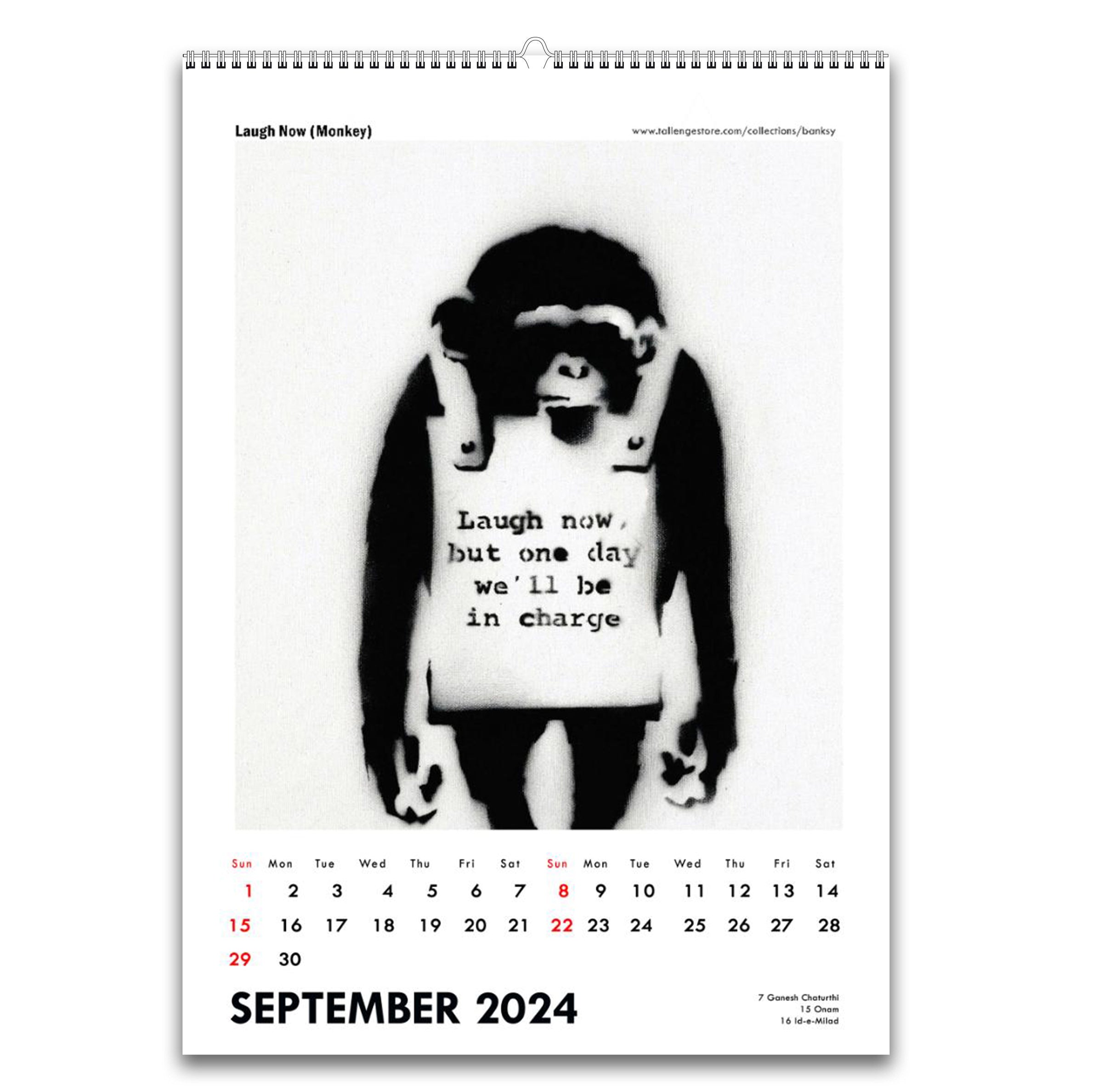 2024 Desk Calendar Banksy Graffiti Artist by Tallenge Store Buy