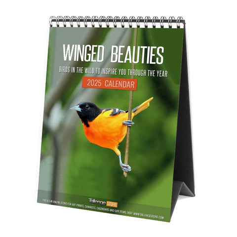 Desk Calendar 2025 - Winged Beauties, Birds by Tallenge Store