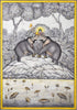 Bal Krishna With Elephants - Contemporary Pichwai Painting - Canvas Prints