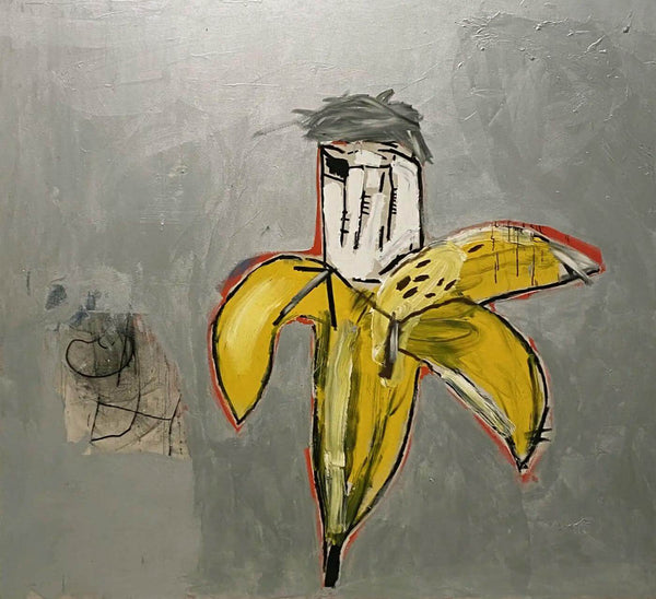 Banana (Warhol) - Jean-Michael Basquiat - Neo Expressionist Masterpiece Painting - Art Prints