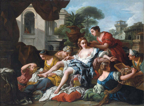 Bathsheba At Her Bath - Jean Francois De Troy - French Classical Painting by Jean Francois De Troy