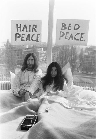 Beds-In For Peace 1969 -  John Lennon Yoko Ono by Tallenge Store