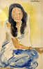 Binodini (Seated) - Ramkinkar Baij - Bengal School - Indian Painting - Canvas Prints