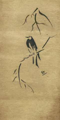 Bird - Gaganendranath Tagore - Bengal School - Indian Art Painting by Gaganendranath Tagore