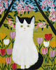 Black And White Cat - Maud Lewis - Folk Art Painting - Canvas Prints