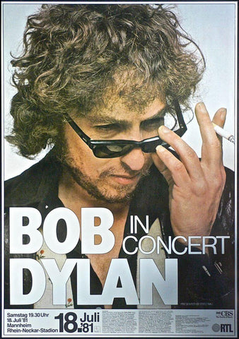 Bob Dylan - Concert Poster (Germany 1981) - Music Poster by Tallenge Store