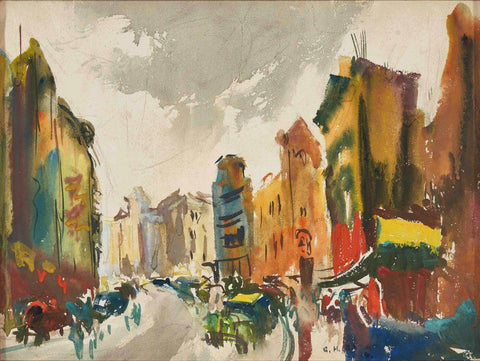 Bombay 1946 - Syed Haider Raza (Early Works) - Canvas Prints
