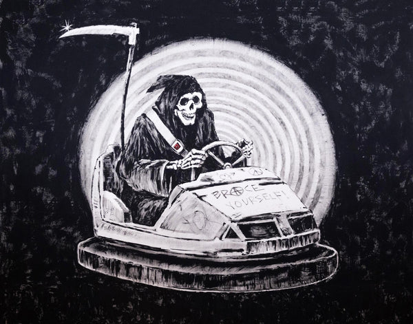 Brace Yourself (Grim Reaper) - Banksy - Graffiti Street Pop Art Painting - Posters
