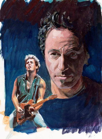Bruce Springsteen - Fan Art Painting - Music Poster - Life Size Posters by Tallenge Store