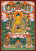 Buddha Shakyamuni With Disciples - Buddhist Thangka Painting - Art Prints