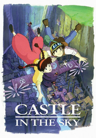 Castle In The Sky - Studio Ghibli Japanaese Animated Movie Art Poster by Tallenge