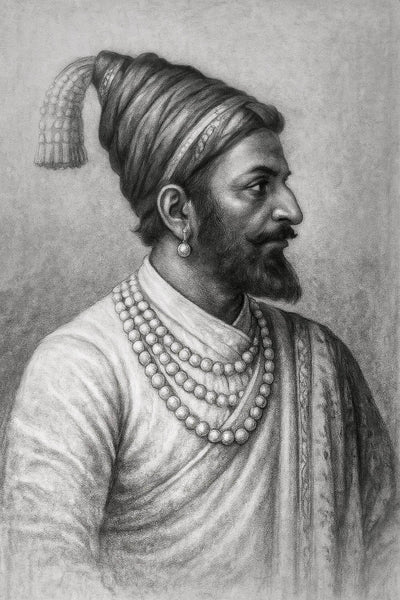 Chhatrapati Shivaji Maharaj Bhosale - Fine Art Portrait.jpg - Life Size Posters