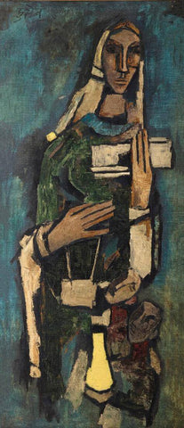City Woman - Maqbool Fida Husain - Art Prints