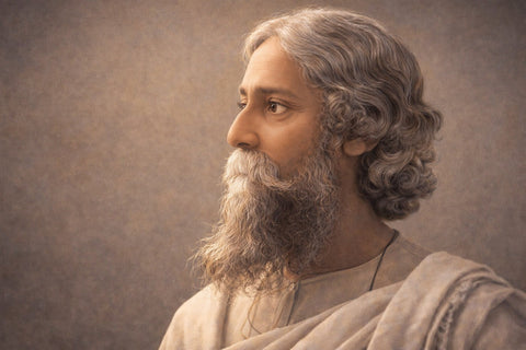 Contemporary Portrait Of Nobel Laureate Gurudev Rabindranath Tagore - Fine Art by Rabindranath Tagore