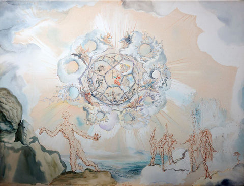 Cosmic contemplation - Salvador Dali - Surrealist Painting by Salvador Dali