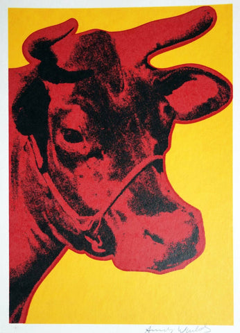 Cow (Red On Yellow) - Andy Warhol - Pop Art Print by Andy Warhol
