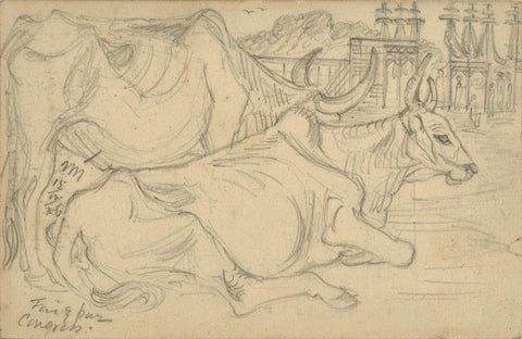Cows - Nandalal Bose - Framed Prints