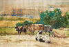 Cows In The Pasture - Allah Bux - Masters Painting - Art Prints