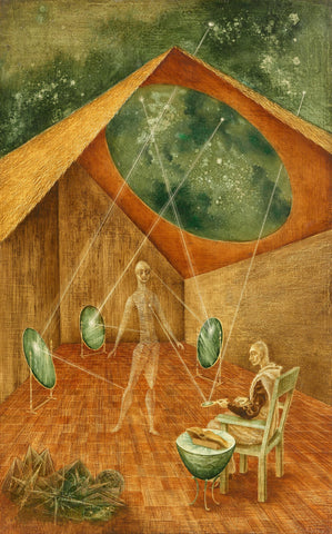 Creation With Astral Rays (Creacion Con Rayos Astrales) - Remedios Varo - Surrealist Art Painting - Large Art Prints by Remedios Varo