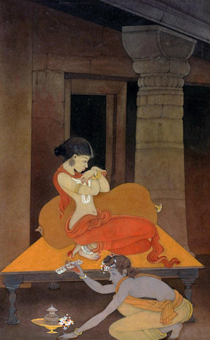 Daskhat (Bond of Slavery) - Kshitindranath Majumdar - Bengal Art School Painting - Art Prints