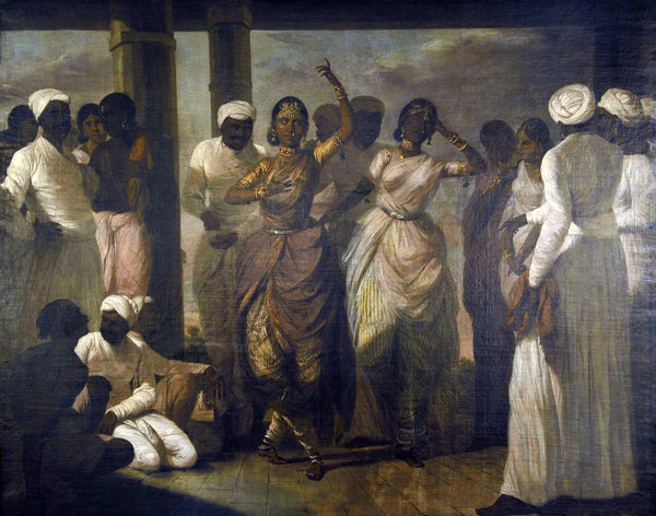 Dauncers (Dancing Nautch Girls) - Tilly Kettle - Orientalist Painting Of India-2 - Framed Prints