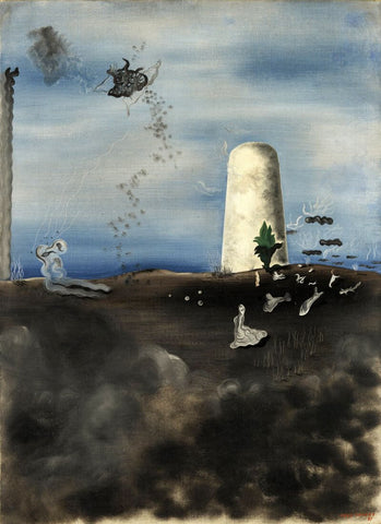 Death Watching His Family -  Yves Tanguy  - Surrealist Art Painting Masterpiece by Yves Tanguy