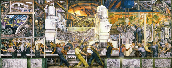Detroit Industry Mural (North Wall) - Diego Rivera Masterpiece Fresco - Large Art Prints