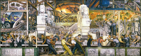 Detroit Industry Mural (North Wall) - Diego Rivera Masterpiece Fresco - Large Art Prints