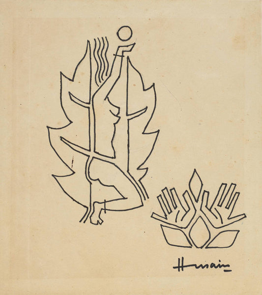 Devotion - Maqbool Fida Husain Painting - Canvas Prints