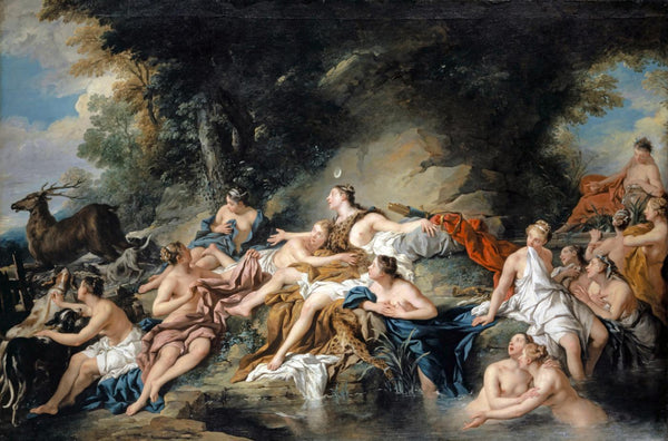 Diana And Actaeon  1734 - Jean Francois Troy - French Masterpiece Painting - Life Size Posters