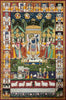 Divine Leelas Of Shrinathji - Krishna Pichwai Painting - Framed Prints