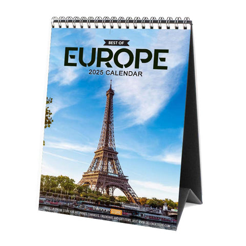 2025 Desk Calendar - Best Of Europe by Tallenge Store