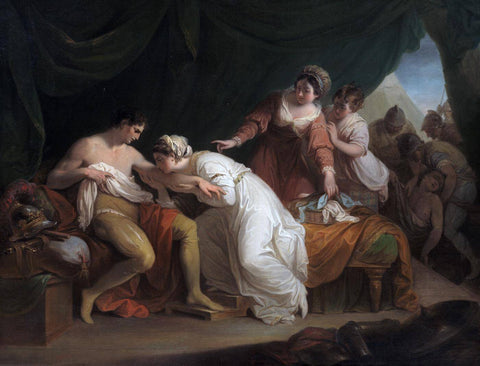 Eleanora Sucking The Venom From Edward - Angelica Kauffmann R A - Neo-classical Painting by Angelica Kauffmann