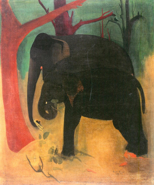 Elephants -  Amrita Sher-Gil Painting - Framed Prints
