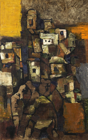 Elephants In Udaipur - Maqbool Fida Husain - Large Art Prints by M F Husain