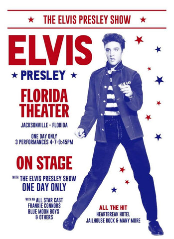 Elvis Presley - Live In Florida - Vintage Rock And Roll Music Poster by Tallenge Store
