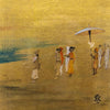 Emperor Ashokas Daughter Sanghamitra And Son Mehendra Arriving At Lanka To Preach Buddhism - Gaganendranath Tagore - Bengal School Painting - Canvas Prints