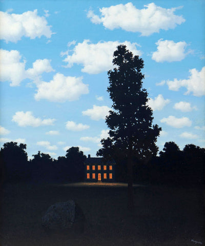 Empire of the Lights, 1951 (LEmpire des Lumieres) - Rene Magritte - Surrealist Painting by Rene Magritte