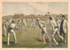 England v Australia at Kennington Oval With WG Grace Batting - Vintage Cricket Photo Lithograph Sports Memorabilia - Canvas Prints