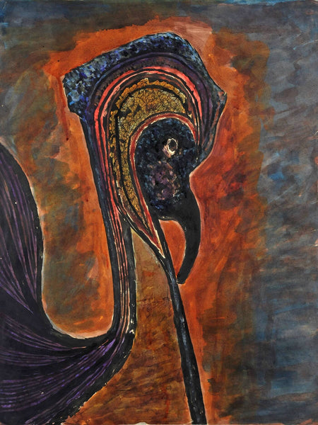 Exotic Bird - Rabindranath Tagore Painting c1930 - Framed Prints