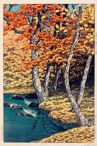 Fall - Kawase Hasui - Japanese Vintage Woodblock Ukiyo-e Painting Poster by Kawase Hasui