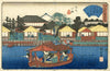 Famous Restaurants of Edo - Koume in Honjo - Hiroshige - Japanese Master Yukio-e Woodblock Art Painting - Art Prints
