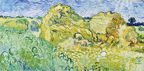 Field With Stacks Of Grain - Vincent van Gogh Painting - Art Prints
