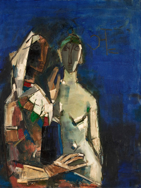Figures - M F Husain Painting - Canvas Prints