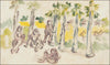 Figures In The Landscape - Nandalal Bose - Bengal School Indian Art Painting - Canvas Prints