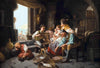 Fisherman's Family - Giovanni Battista Torriglia - Realism Painting - Life Size Posters