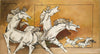 Five Horses - M F Husain Painting - Canvas Prints