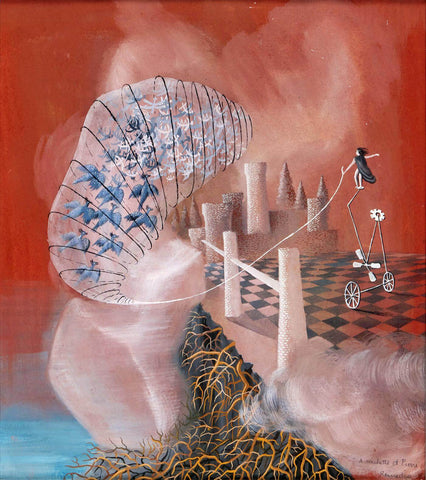 Flight With Birds - Remedios Varo - Surrealist Art Painting - Canvas Prints