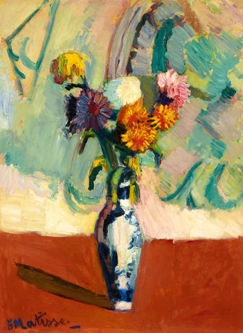 Flowers In A Chinese Vase - Henri Matisse - Neo-Impressionist Art Painting - Art Prints
